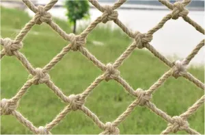 Hemp Rope Climbing Cargo net 4mm/6cm Children's Outdoor Climbing net,Plant Support net Stair Balcony Railing Safety net,Suitable for Tree House Jungle Expansion,1MX3M(3.3X9.8FT)