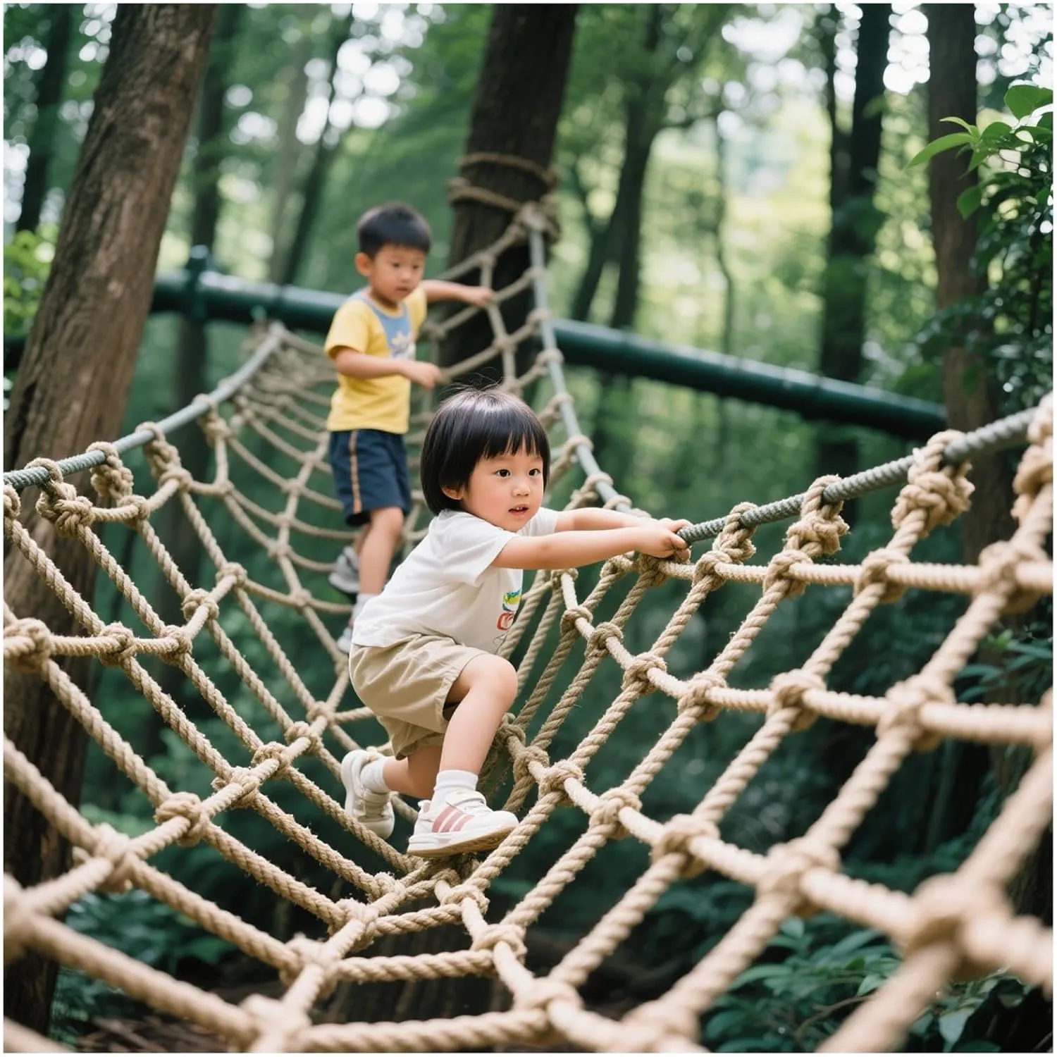 Hemp Rope Net Children Climbing Frame Net 10Mm Thick Playground Climb Net Cargo Net Rope Ladder Truck Trailer Fence Protection Netting,100x400cm