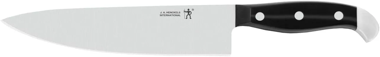 HENCKELS Premium Quality 12-Piece Knife Set with Block and Knife Sharpener, Razor-Sharp, German Engineered Knife Informed by over 100 Years of Masterful Knife Making, Brown Block