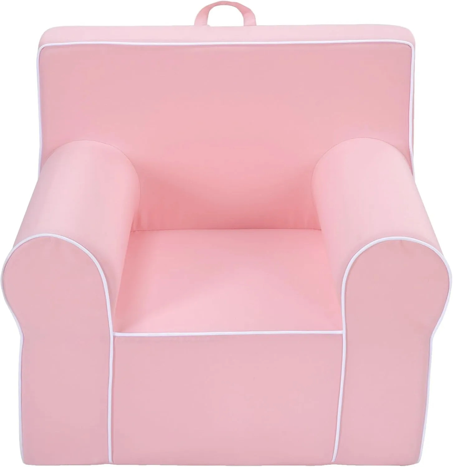 Heritage Kids Pink Everywhere Foam Armchair with Carry Handle and Removable Cover,25"x21"x22",Ages 3 