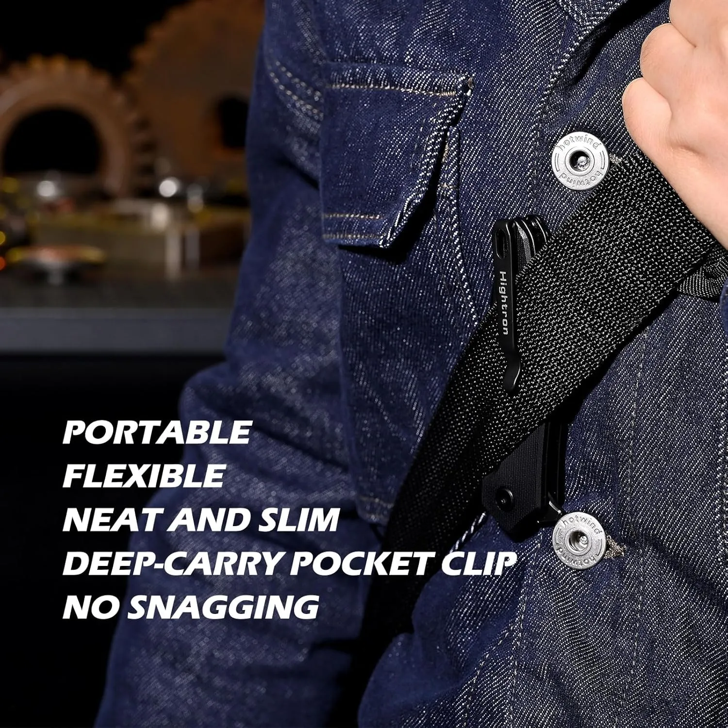 Hightron MINI VENTURA Pocket Knife for Men, Flipper Folding Knife with 2.85" Stonewashed Sharp D2 Steel Blade G10 Handle,Small Pocket Knife with Pocket Clip for Outdoor Use EDC Camping Hiking,Black-W