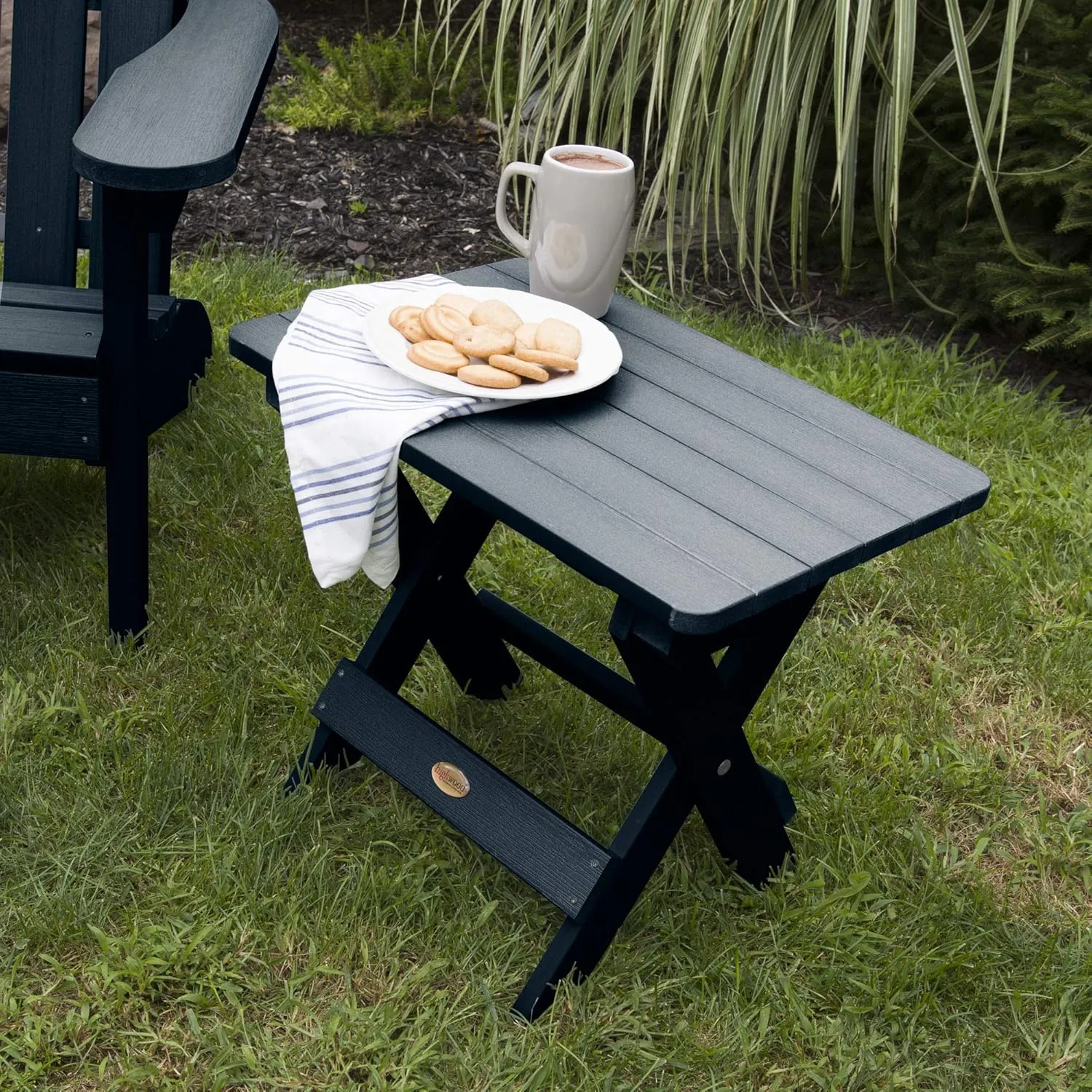 highwood AD-TBS1-FBE Folding Adirondack Side Table, Federal Blue