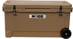 Hogg 65 qt Insulated Cooler with Wheels and Handles, Rolling Ice Chest with Wheels, Rotomolded Wheeled Coolers for Camping, Drinks, Outdoors, 65qt Blue