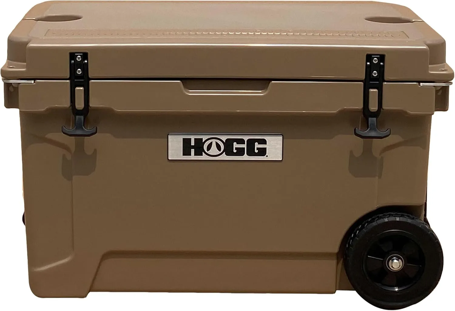 Hogg 65 qt Insulated Cooler with Wheels and Handles, Rolling Ice Chest with Wheels, Rotomolded Wheeled Coolers for Camping, Drinks, Outdoors, 65qt Blue