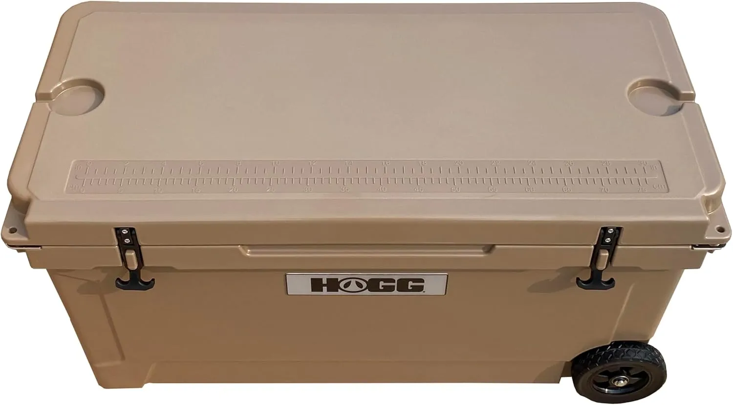 Hogg 65 qt Insulated Cooler with Wheels and Handles, Rolling Ice Chest with Wheels, Rotomolded Wheeled Coolers for Camping, Drinks, Outdoors, 65qt Blue