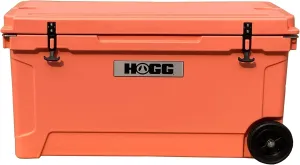 Hogg 65 qt Insulated Cooler with Wheels and Handles, Rolling Ice Chest with Wheels, Rotomolded Wheeled Coolers for Camping, Drinks, Outdoors, 65qt Blue