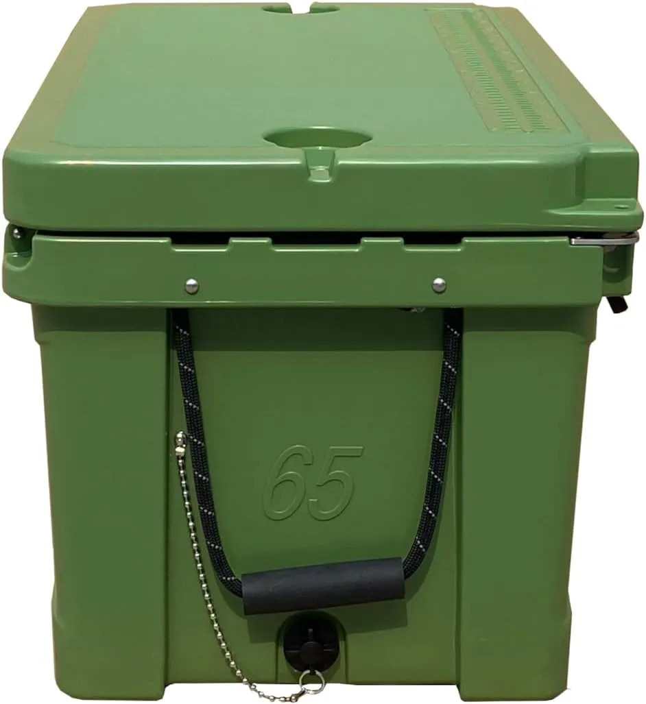 Hogg 65 qt Insulated Cooler with Wheels and Handles, Rolling Ice Chest with Wheels, Rotomolded Wheeled Coolers for Camping, Drinks, Outdoors, 65qt Blue