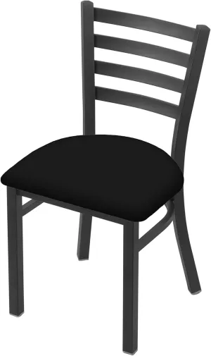 Holland Bar Stool Co. 400 Jackie 18" Chair with Pewter Finish and Black Vinyl Seat