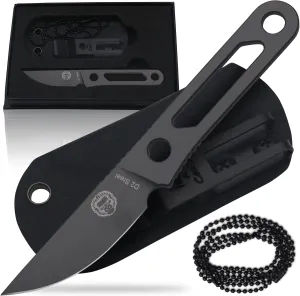 Holtzman's Gorilla Survival Scalpel Fixed Blade Utility Knife with D2 Sheath and Belt Clip (Grey) - Ideal for EDC and Outdoor Activities