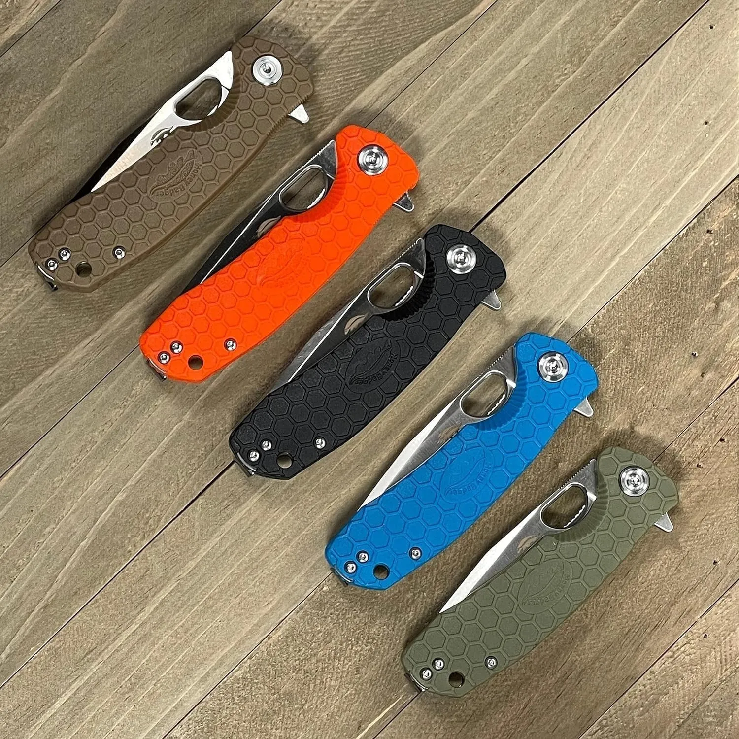 Honey Badger Tanto Pocket Knife for Men and Women - Folding Pocket Knife with Clip, Outdoor Camping Knife, Lightweight Pocket Knife, EDC Knife, and Reliable Folding Knife - Medium Tan