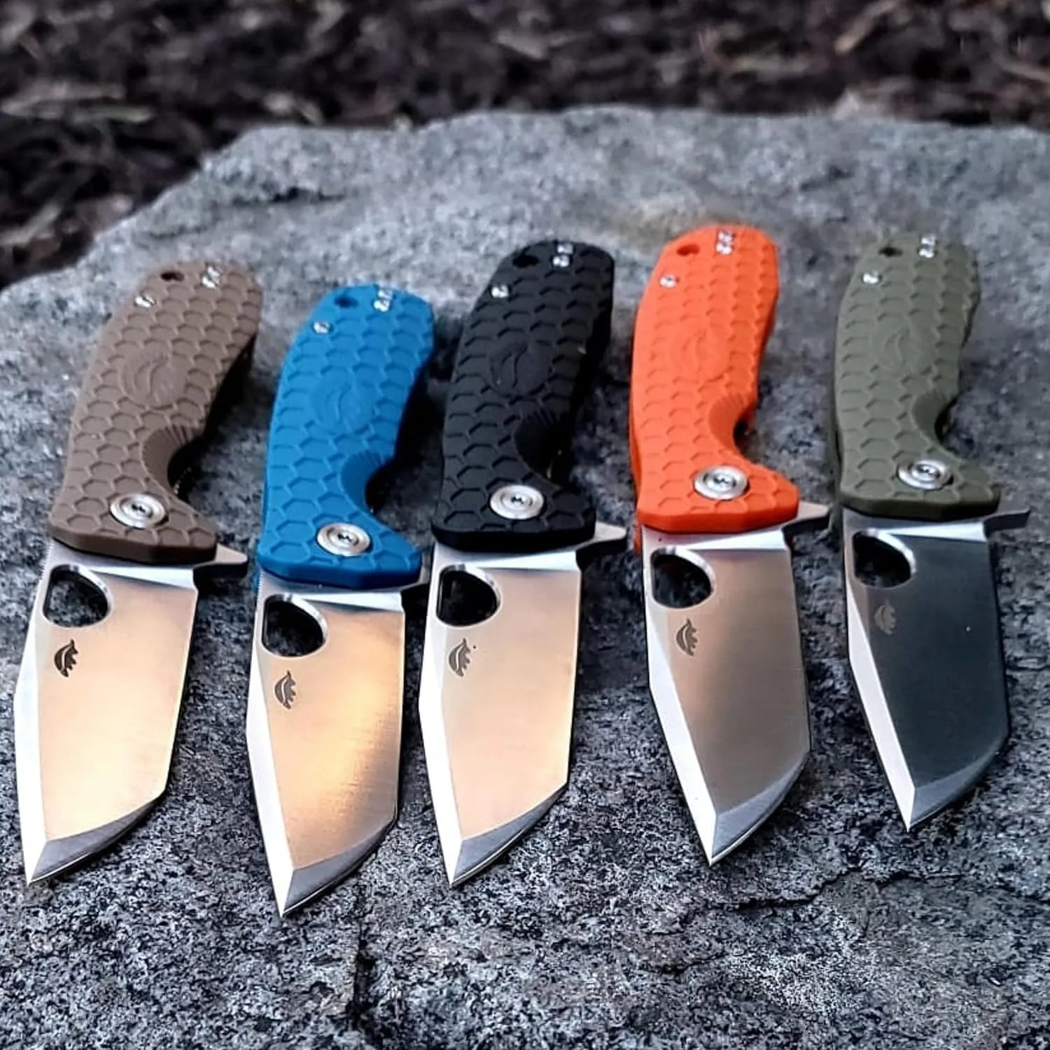 Honey Badger Tanto Pocket Knife for Men and Women - Folding Pocket Knife with Clip, Outdoor Camping Knife, Lightweight Pocket Knife, EDC Knife, and Reliable Folding Knife - Medium Tan