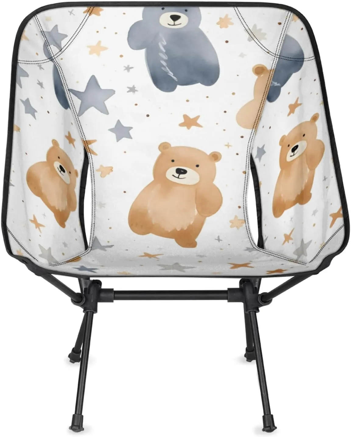 Honeybaby Folding Camping Chair Bears Stars Camping Chairs Lightweight Portable Chair Outdoor Foldable Chairs for Camping Travel Picnic Beach Hiking