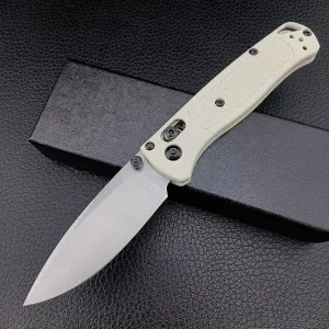 HUAAO Axis Lock Pocket Knife, EDC Mini Folding Pocket Knives,Plain Edge, Thumb Stud Manual Open, Nylon Grivory Handle with Belt Clip (440C blade)
