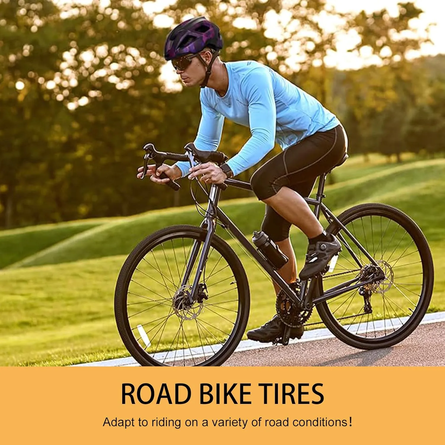 Hycline Road Bike Replacement Tire: 700x25C/700x28C/700Cx35C Folding Puncture-Resistant Bicycle Tires for City Commuter Road