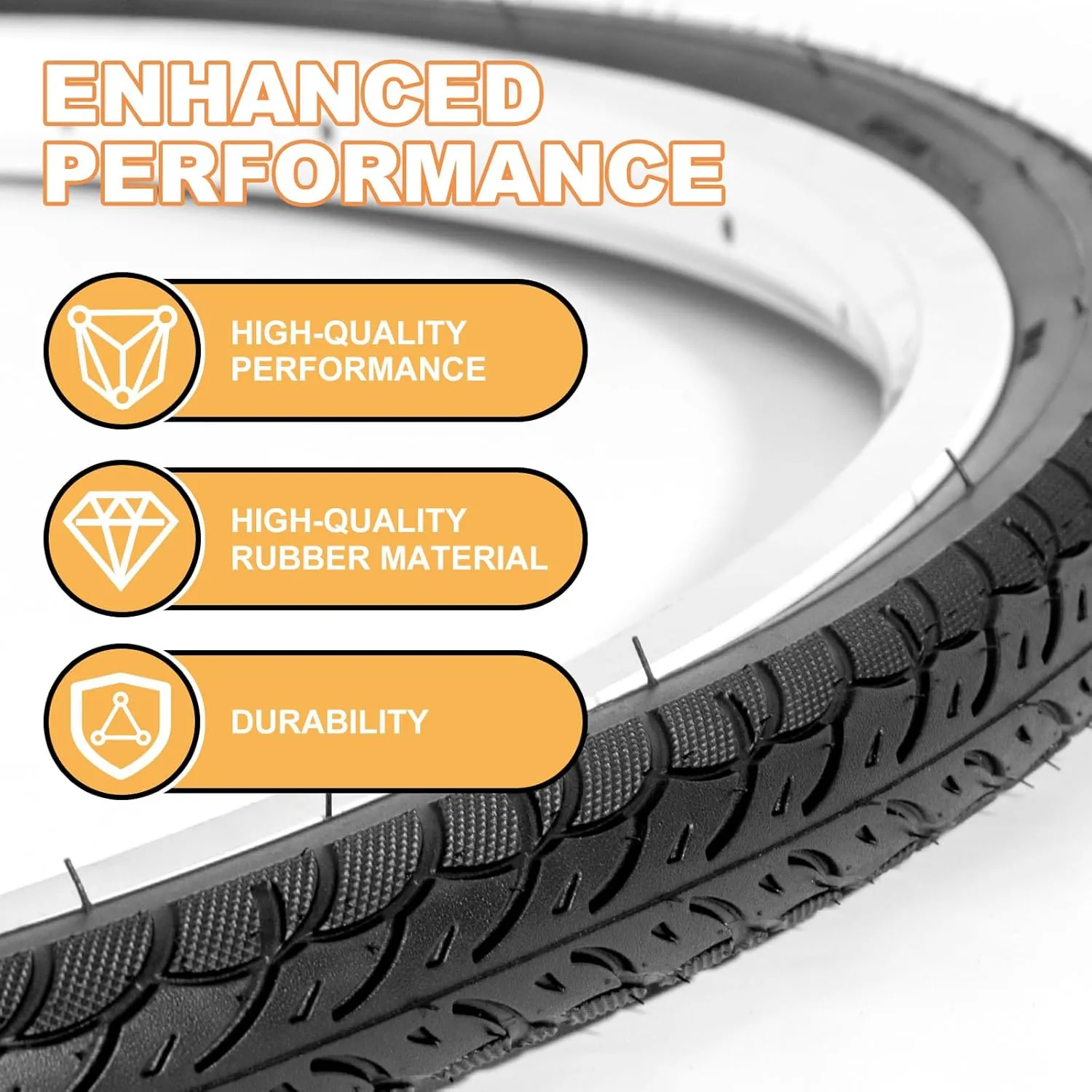 Hycline Road Bike Replacement Tire: 700x25C/700x28C/700Cx35C Folding Puncture-Resistant Bicycle Tires for City Commuter Road