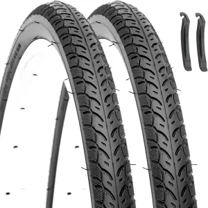 Hycline Road Bike Replacement Tire: 700x25C/700x28C/700Cx35C Folding Puncture-Resistant Bicycle Tires for City Commuter Road