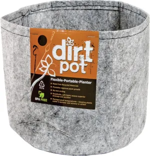 Hydrofarm HGDB65NH Dirt Pot Flexible Portable, Grey, 65 Gallon Fabric Planter, 65 gal
