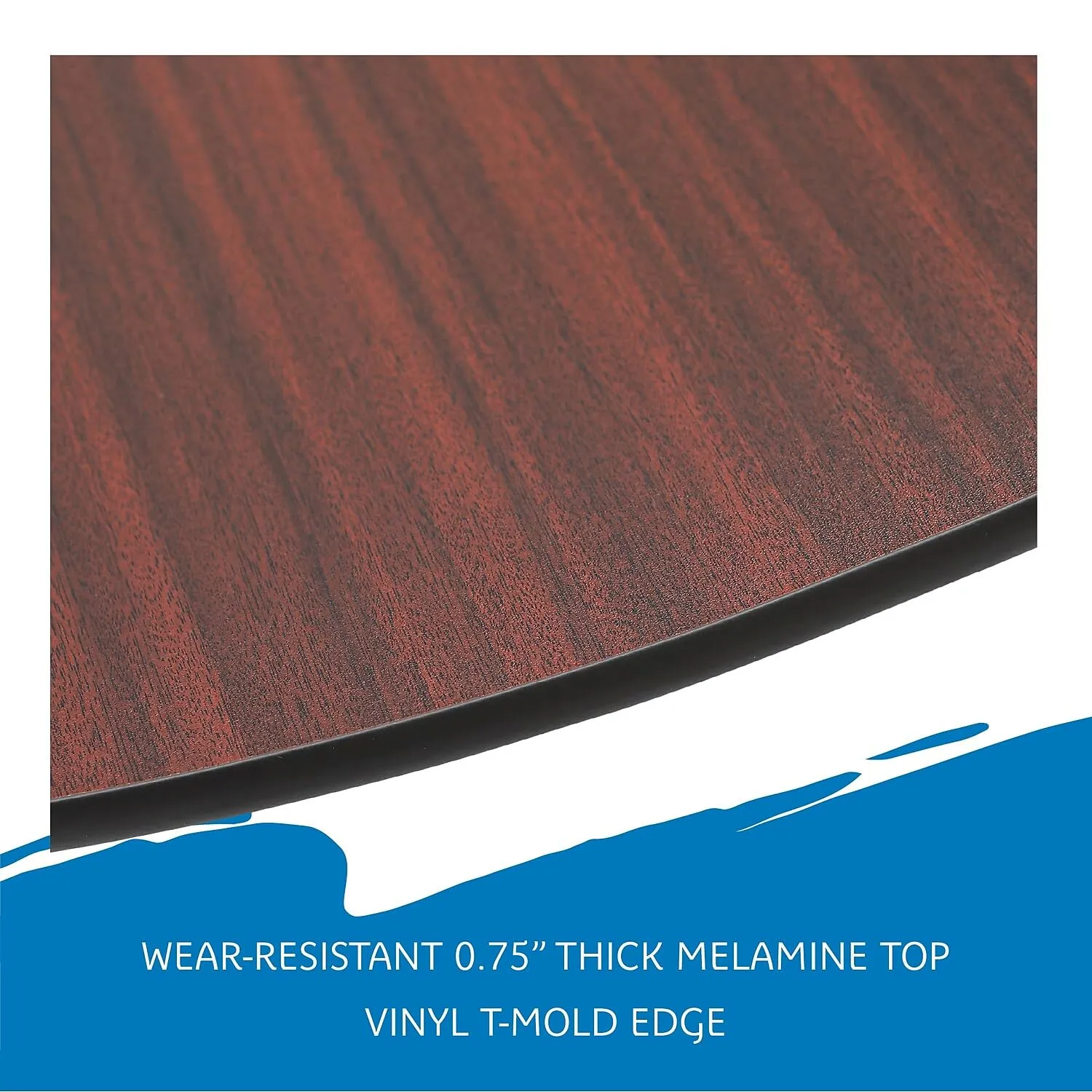 Iceberg 55264 OfficeWorks Commercial Wood Laminate Folding Table, 60" Round, Mahogany (Made in USA)