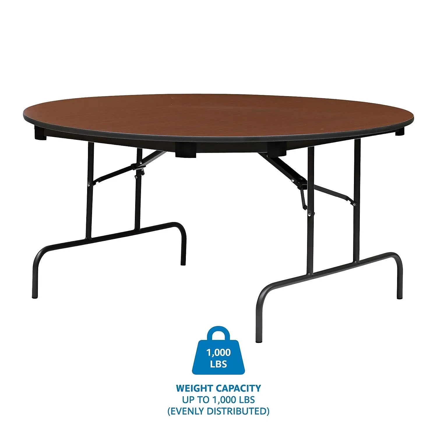 Iceberg 55264 OfficeWorks Commercial Wood Laminate Folding Table, 60" Round, Mahogany (Made in USA)