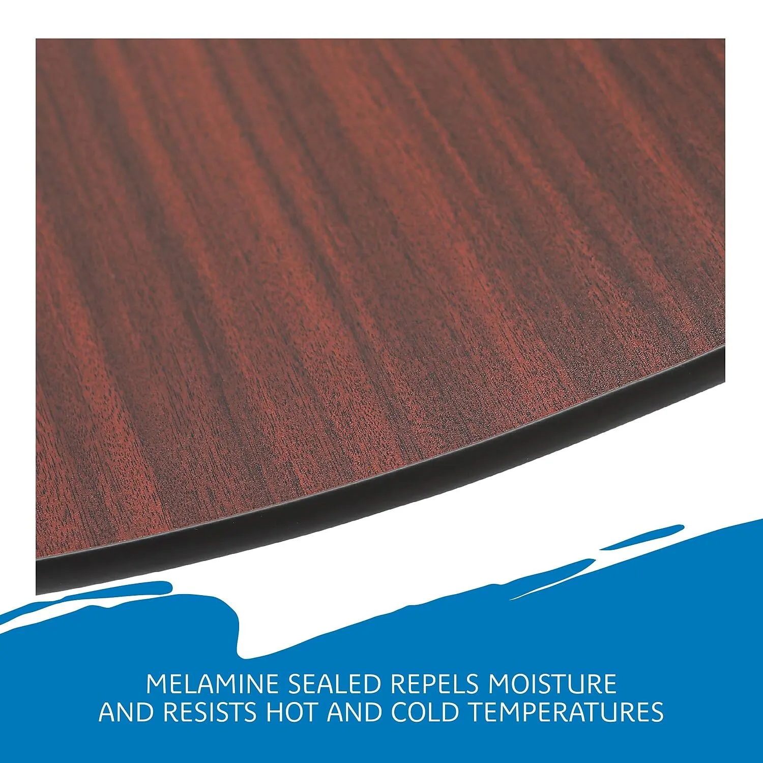 Iceberg 55264 OfficeWorks Commercial Wood Laminate Folding Table, 60" Round, Mahogany (Made in USA)