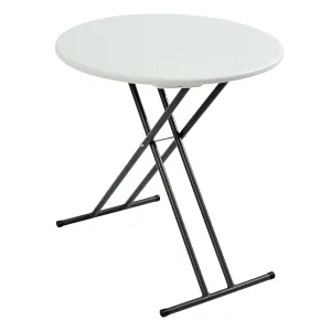 Iceberg IndestrucTable Classic Personal Folding Table, Round, Indoor/Outdoor, Commercial Grade, Platinum Granite, 2’ Diameter