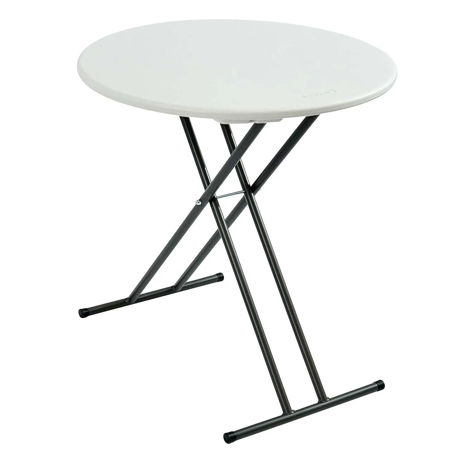 Iceberg IndestrucTable Classic Personal Folding Table, Round, Indoor/Outdoor, Commercial Grade, Platinum Granite, 2’ Diameter