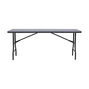 Iceberg IndestrucTable Industrial Folding Table, Indoor or Outdoor, Charcoal, 2000 Lbs. Weight Capacity, 30” x 72”