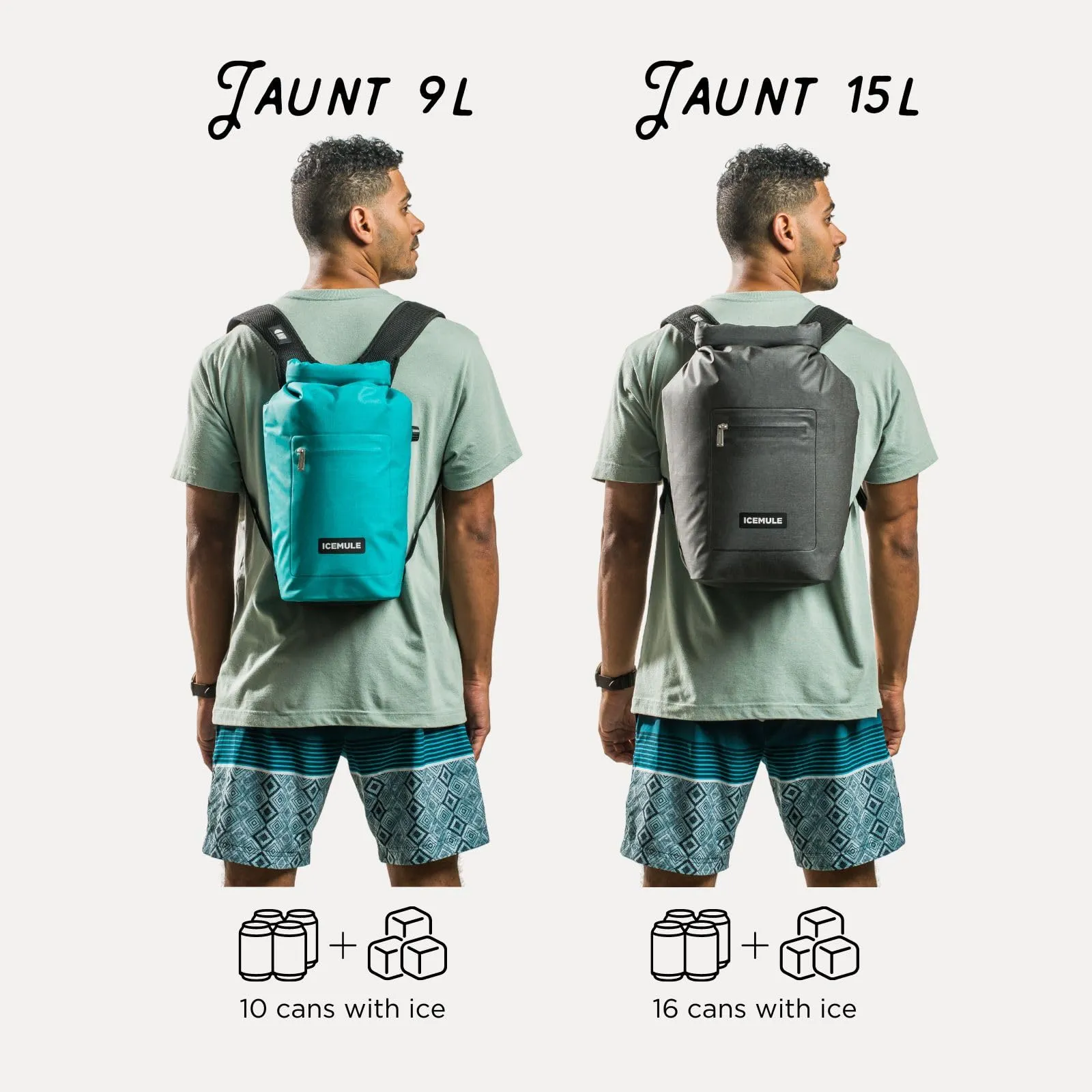 ICEMULE Jaunt Collapsible Backpack Cooler – Hands Free, 100% Waterproof, 24  Hours Cooling, Soft Sided Cooler Small - 9L Snow Grey