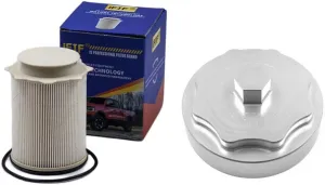 iFJF 68157291AA Fuel Filter and 68065612AA Canister Housing Cap Replacement for Ram 6.7L 2011-2024 2500-5500 2010 DODGE RAM 2500 3500 PICKUP DODGE RAM 4000-5000 Diesel Engine Replace FS53000