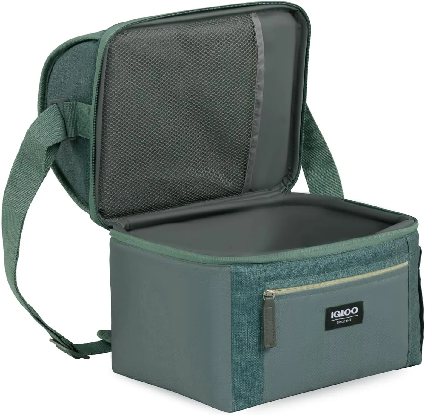 Igloo Soft Cooler Gripper Lunch Bag, Portable Dual Compartment Lunch Cooler, Insulated Lunch Box, Soft Sided Cooler Bag