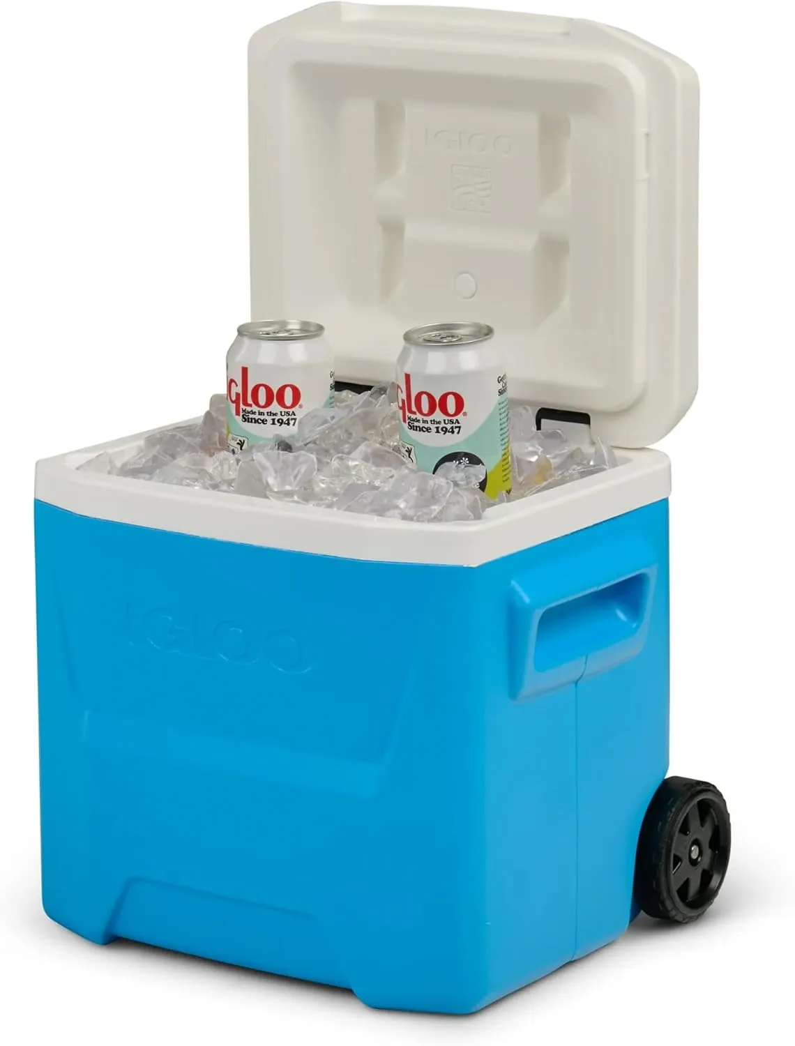 Igloos Cooler Hard-Sided Ice Chest, Insulated Portable Cooler, Heavy-Duty, Leak-Resistant Lid, Lightweight Ergonomic Handle
