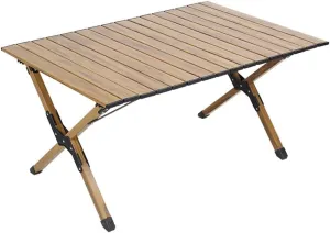 Imitation Wood Aluminum Table Folding Aluminum Alloy Camping Family Picnic Table