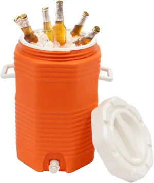 Insulated Beverage Cooler, 4 Gal Insulated Drink Cooler Portable Sports Cooler - 48H Cold Insulation, 12H Warm Insulation for Beach, Picnic, Camping