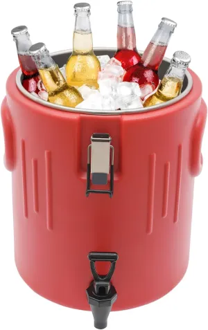 Insulated Beverage Dispenser, Hot & Cold Drink Dispenser with Stainless Steel Interior and Spout/Spigot, Portable Cooler for Camping, Parties, Stalls, Banquets (20L)