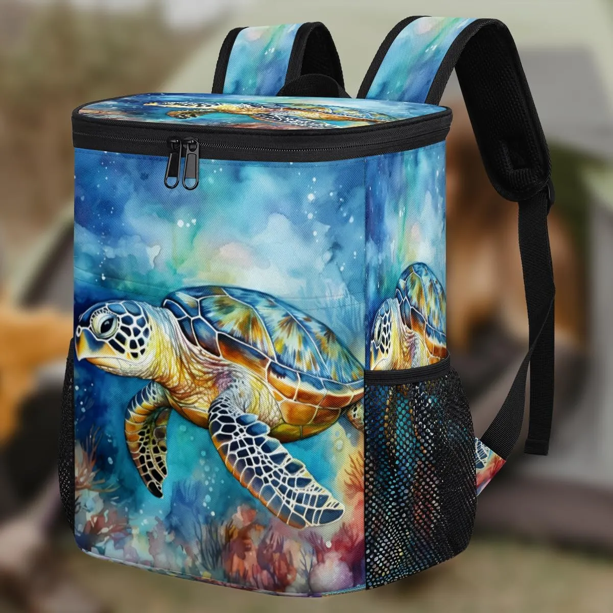 Insulated Cooler Backpack Sea Turtle Ice Chest Backpack Lightweight Cooler Bag