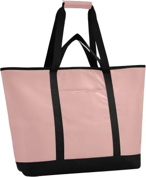 Insulated Cooler Tote Bag Keeps Food Hot or Cold Reusable Shopping Bags for Groceries with Zipper for Beach Travel Picnics
