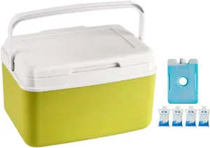Insulated Ice Cooler - Award Winning Iceless | Small Ice Chest Cooler Box with Handle | 15L Capacity Beverage Chiller Outdoor Camping Cooling Accessories for Drink Food Groceries Storage