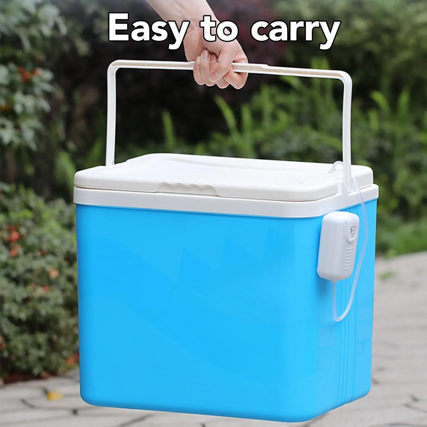 Insulated Portable Cooler, 6L Cooler Box, Camping Cooler, Insulated Hard Cooler Lunch Box with Ice Retention and Heavy Duty Handles for Food Freshness and Drink Cool