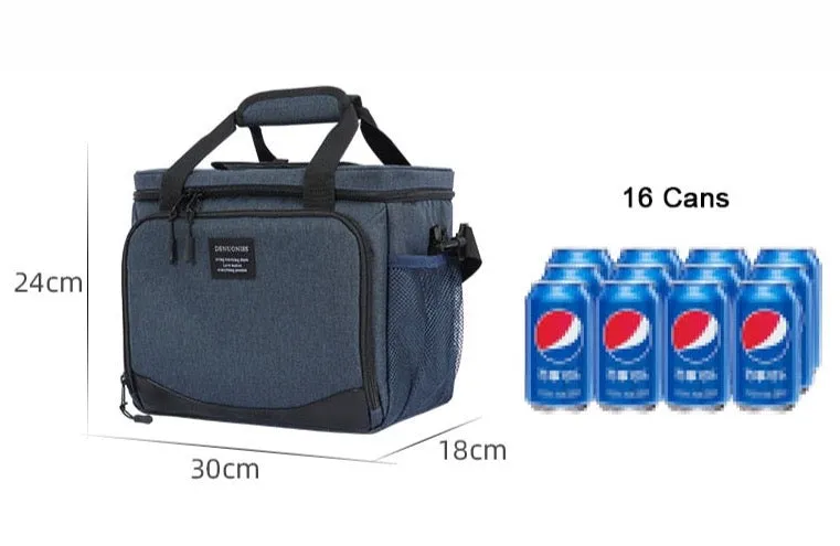 Insulated Thermal Cooler Shoulder Bag 13L