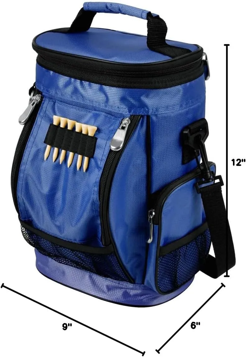 Intech Golf Bag Cooler and Accessory Caddy, Portable Soft Sided 10-Can Insulated Cooler Bag, Fits on a Golf Cart, Push Cart or Carry