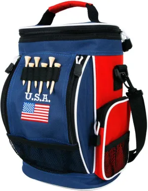 Intech Golf Bag Cooler and Accessory Caddy, Portable Soft Sided 10-Can Insulated Cooler Bag, Fits on a Golf Cart, Push Cart or Carry
