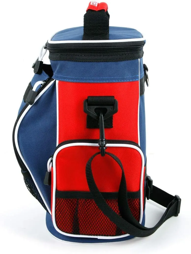 Intech Golf Bag Cooler and Accessory Caddy, Portable Soft Sided 10-Can Insulated Cooler Bag, Fits on a Golf Cart, Push Cart or Carry