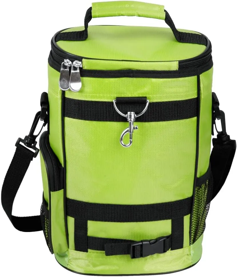 Intech Golf Bag Cooler and Accessory Caddy, Portable Soft Sided 10-Can Insulated Cooler Bag, Fits on a Golf Cart, Push Cart or Carry