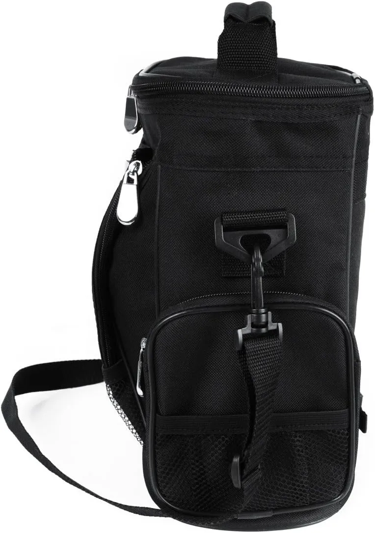 Intech Golf Bag Cooler and Accessory Caddy, Portable Soft Sided 10-Can Insulated Cooler Bag, Fits on a Golf Cart, Push Cart or Carry