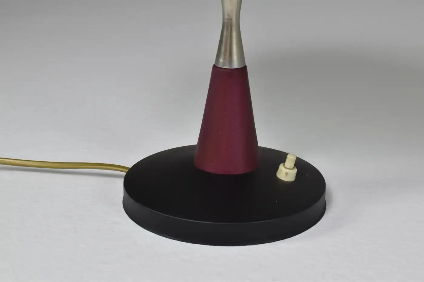 Italian Red Aluminum Table Lamps, Set of Two, 1960s