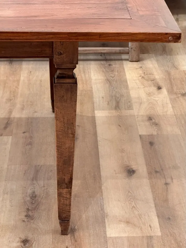 Italian Walnut Rectangular Dining Table, 19th Century, possibly earlier