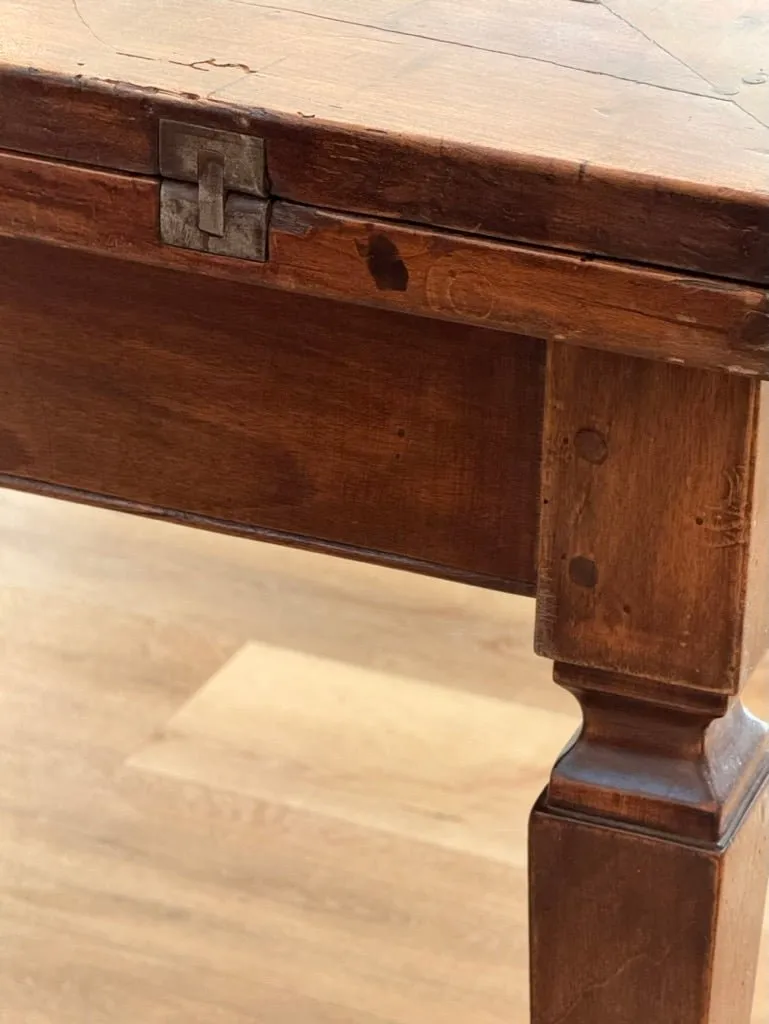 Italian Walnut Rectangular Dining Table, 19th Century, possibly earlier