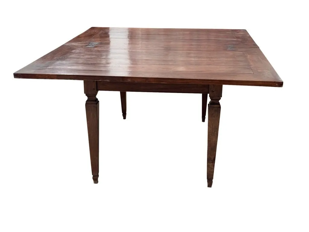 Italian Walnut Rectangular Dining Table, 19th Century, possibly earlier