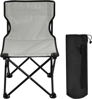 J JOYSAY Light Grey Portable Camping Chair Lightweight Outdoor Folding Chair for Adults Beach Chair for Outside Camping Sports Beach Travel Hiking