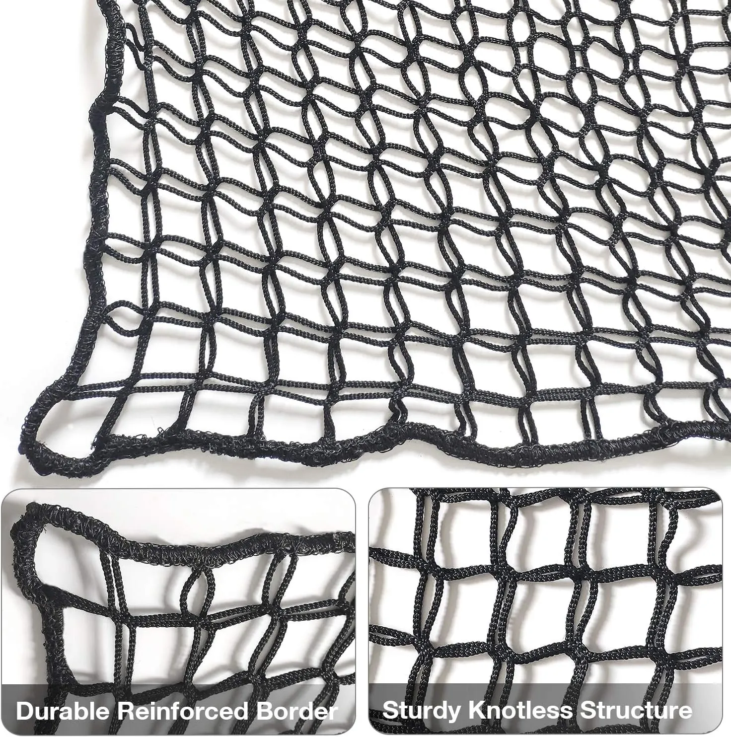 Jalunth Kids Playground Play Safety Net - Climbing Cargo Net Treehouse Accessories Outdoor Equipment Set Double Layers Heavy Duty Backyard Net Bridge for Tree House Tree Fort Back Yard (6.5' x 9.8')